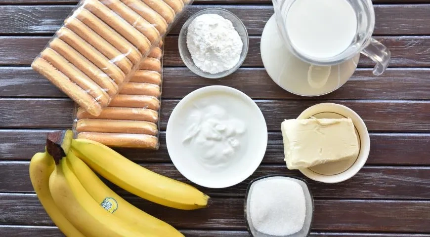 Банановый торт без выпечки: шаг 1