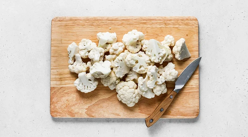 Цветная капуста в хрустящем пивном кляре: шаг 1