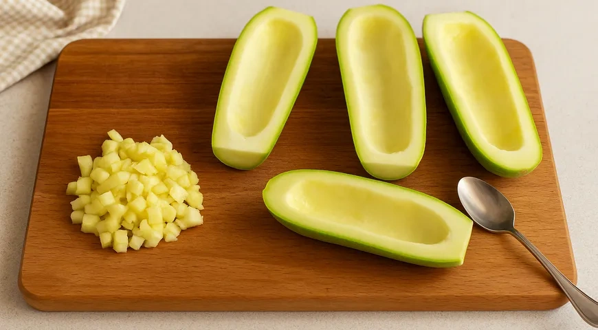 Фаршированные кабачки в аэрогриле: шаг 1