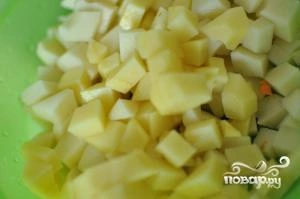 Шаг 1: Гороховый суп с копченой курицей