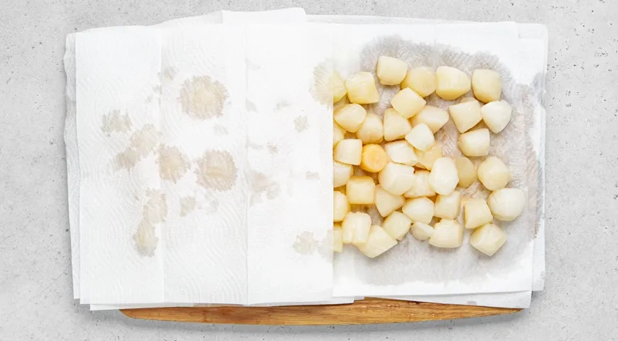 Гребешки в сливочном соусе: шаг 1