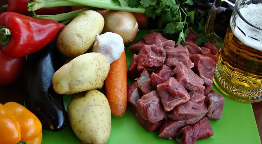 Хашлама на пиве: шаг 1