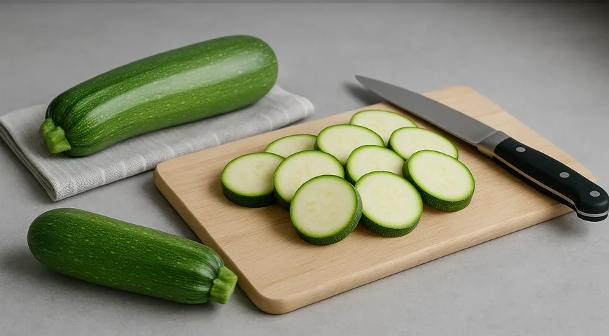 Кабачки в соевом соусе на сковороде: шаг 1