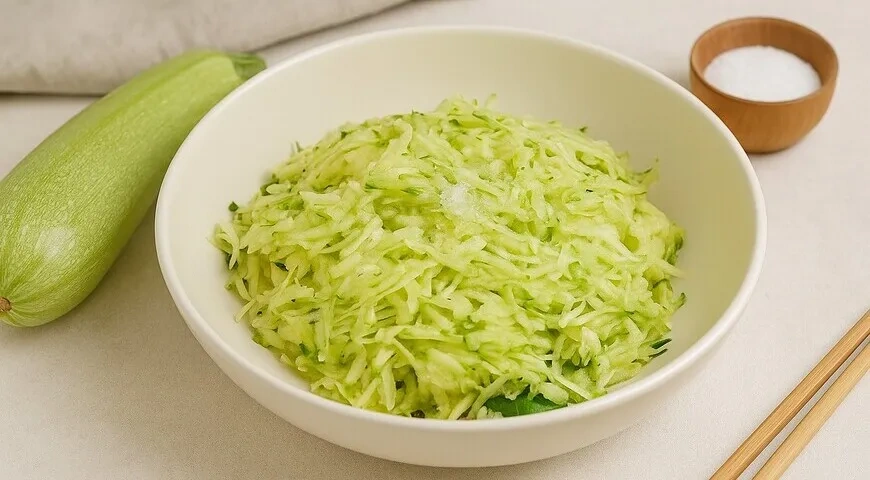 Кабачково-куриные оладьи: шаг 1