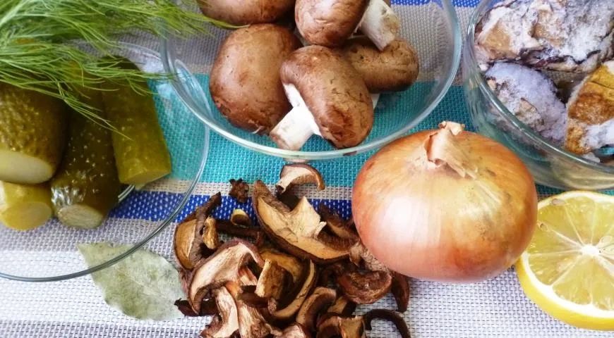 Калья из лесных грибов: шаг 1