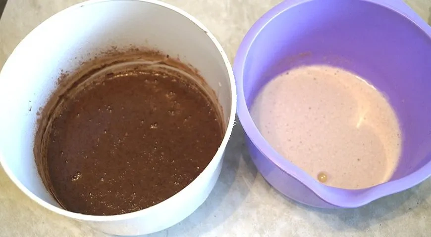 Краффин со вкусом шоколада и орехов: шаг 1