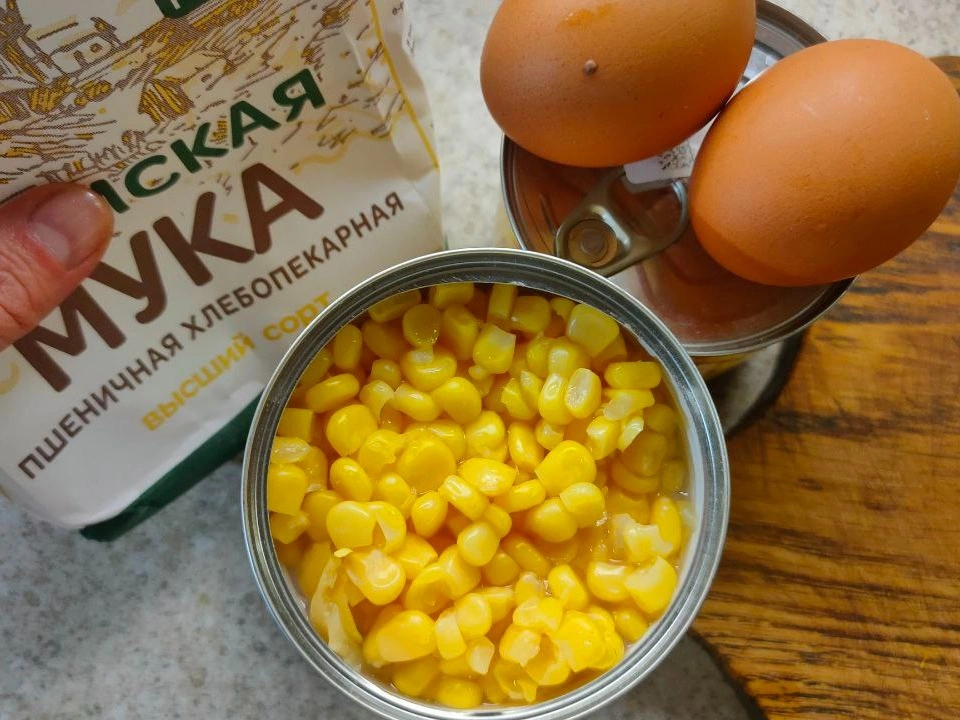 Шаг 1: Кукурузные оладьи