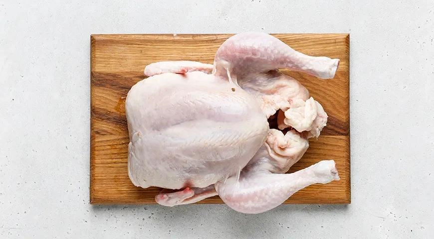 Курица в духовке целиком с хрустящей корочкой: шаг 1