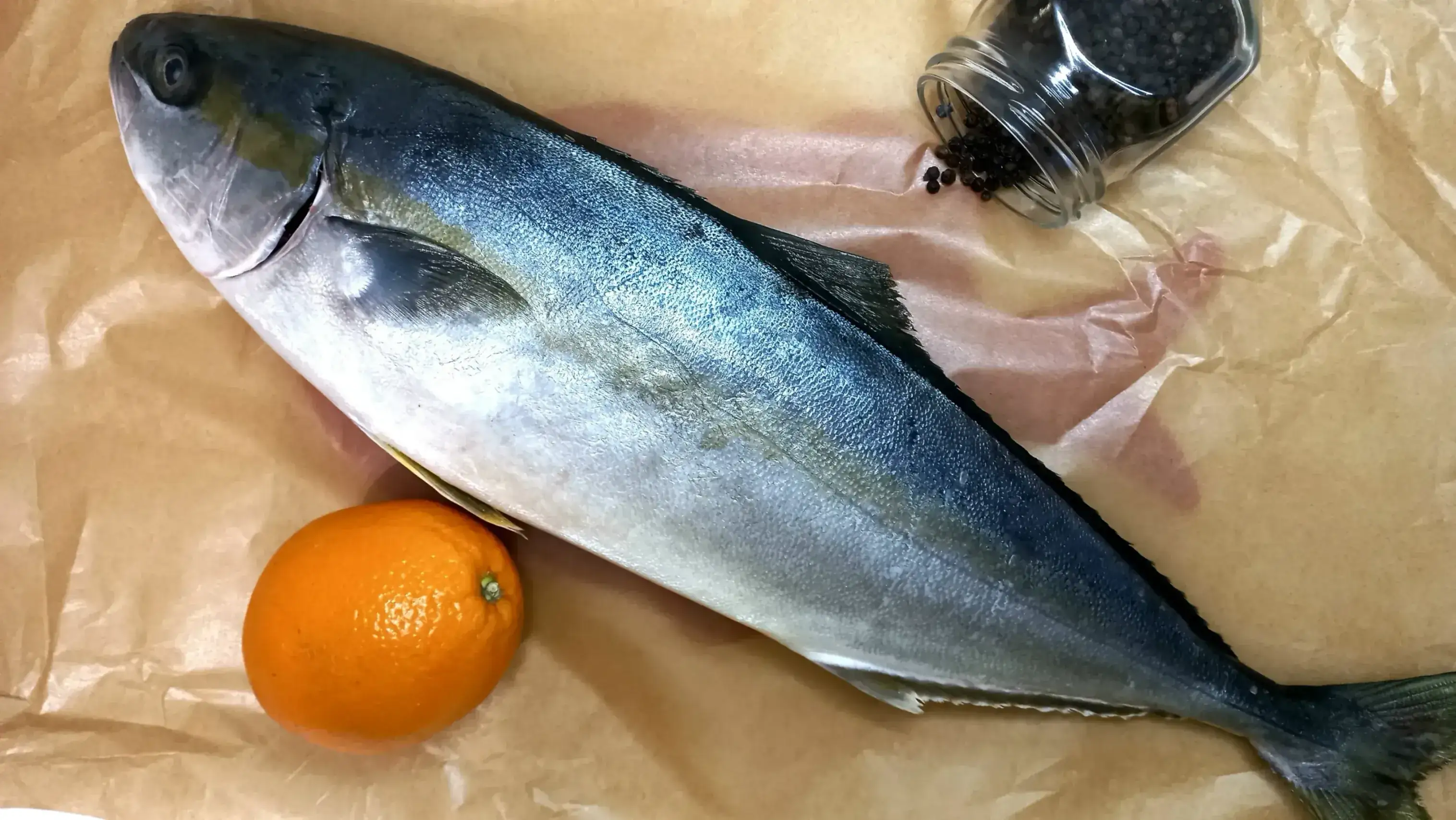 Лакедра с апельсином, запечённая в духовке: шаг 1