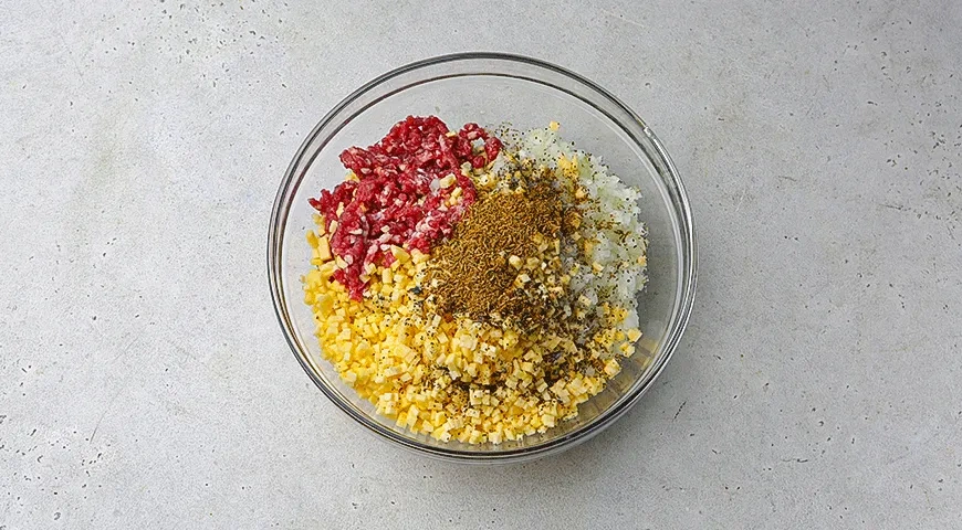 Манты с говядиной и тыквой: шаг 1