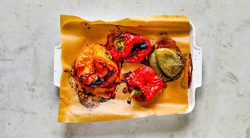 Марокканский салат из перца с апельсинами: шаг 1