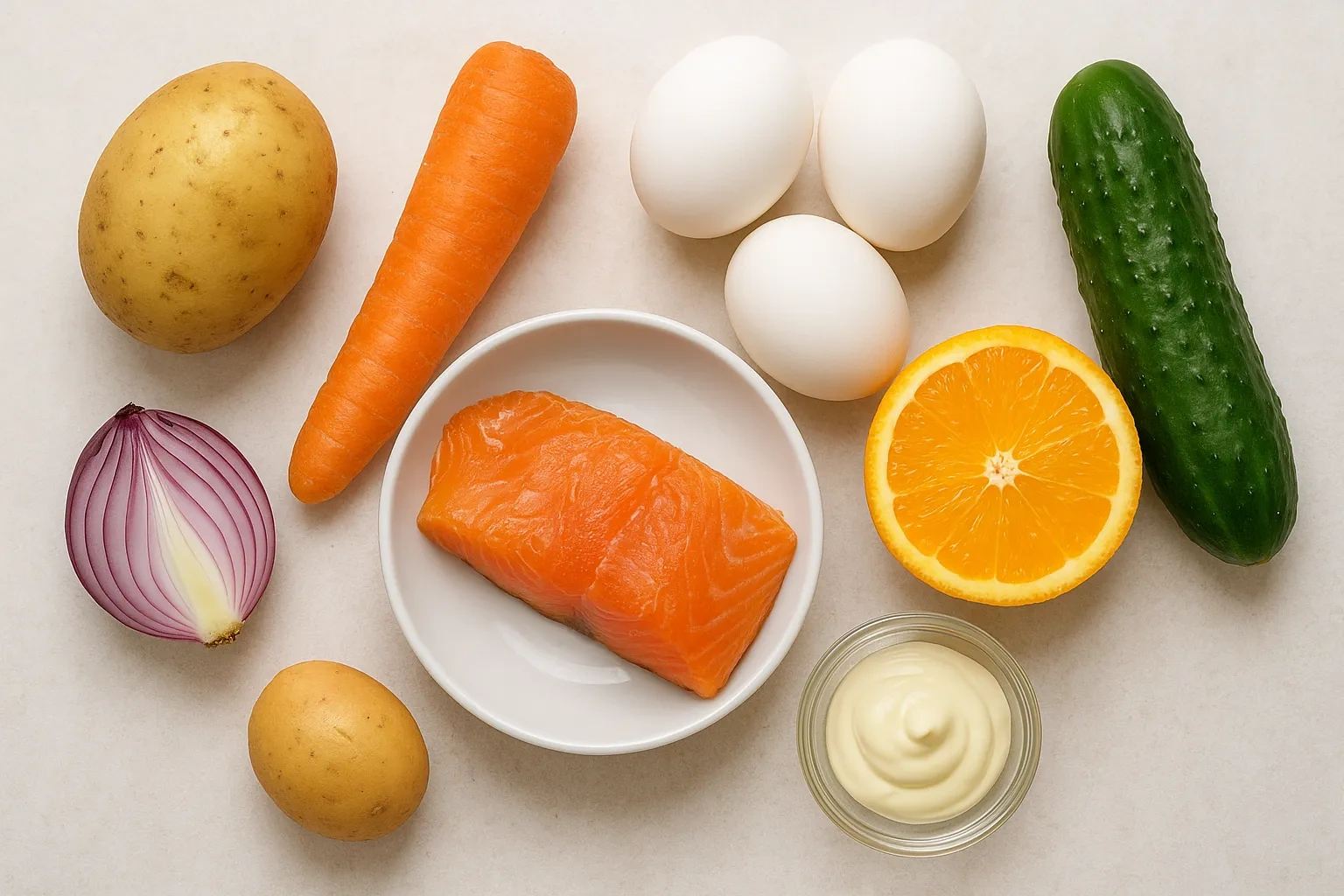 Новогодний салат «Северное сияние»: шаг 1