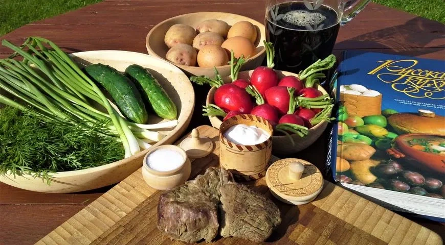 Окрошка мясная на квасе: шаг 1