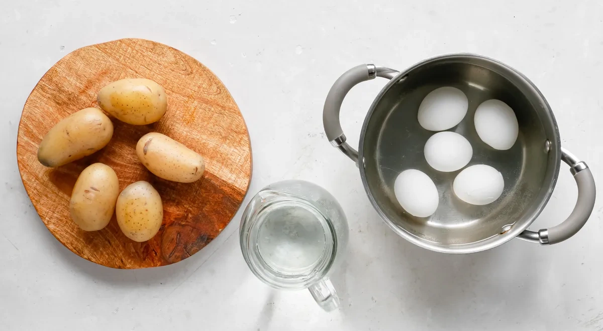 Окрошка на майонезе: шаг 1