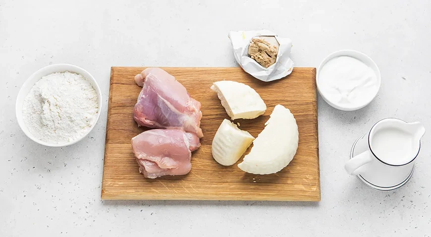 Осетинский пирог с курицей и сыром: шаг 1