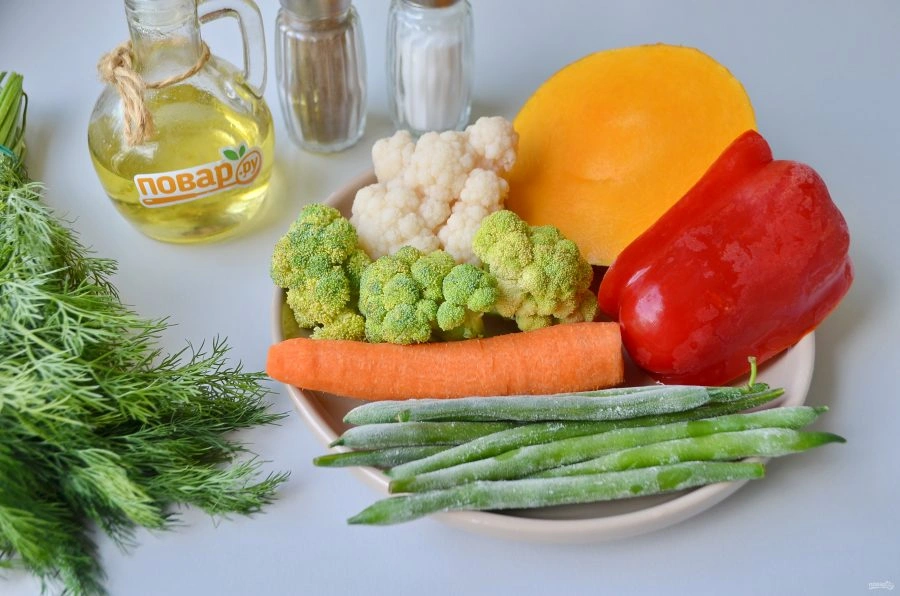 Шаг 1: Овощи на пару вкус ные