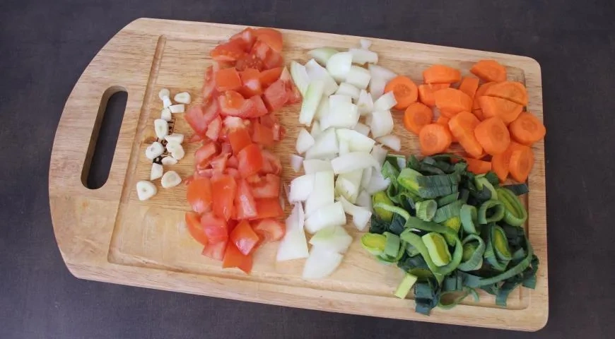 Овощной бульон для заморозки: шаг 1