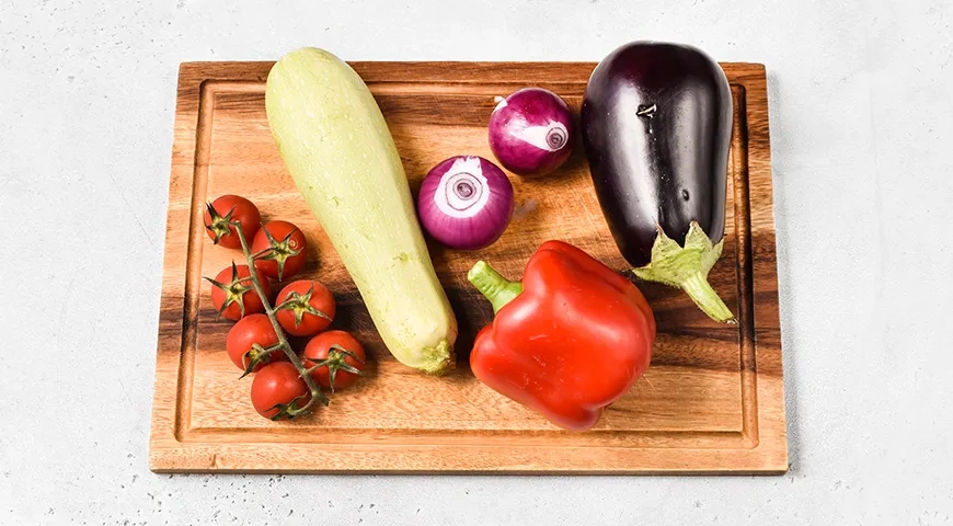 Овощи на электрогриле: шаг 1