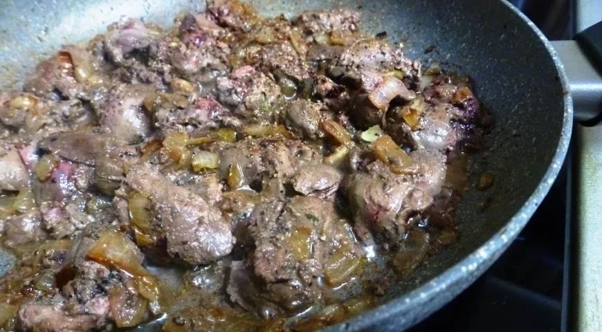 Паштет из куриной печени с острым джемом: шаг 1