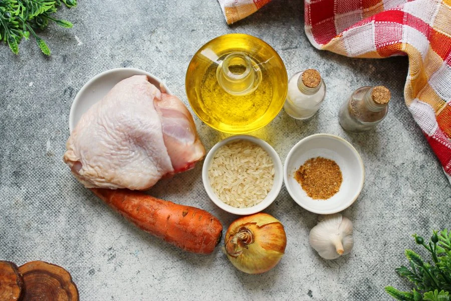 Шаг 1: Плов с курицей в мультиварке