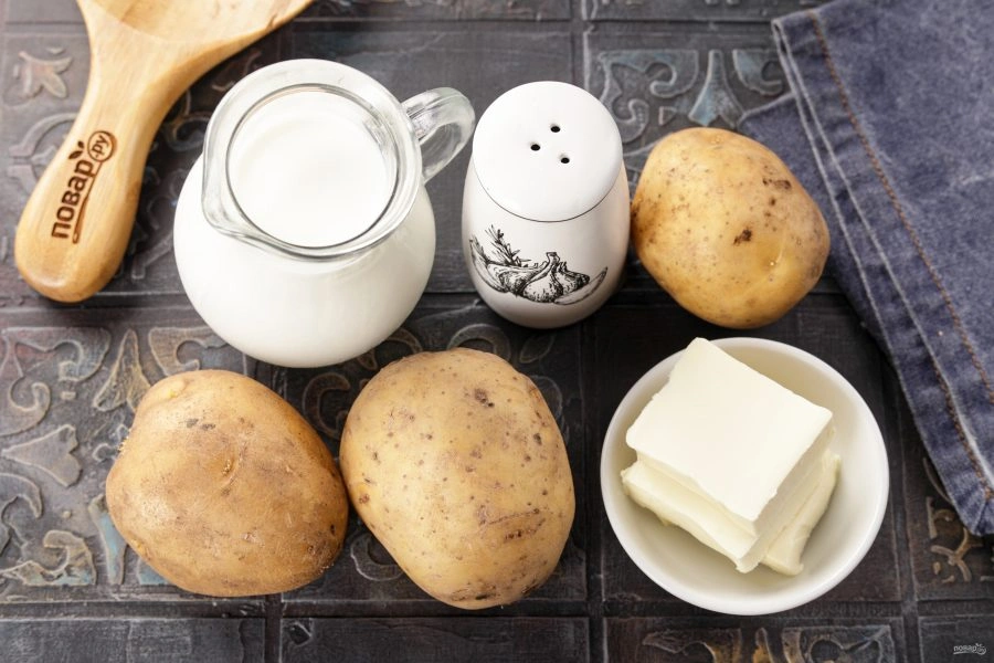 Шаг 1: Пюре картофель ное с молоком