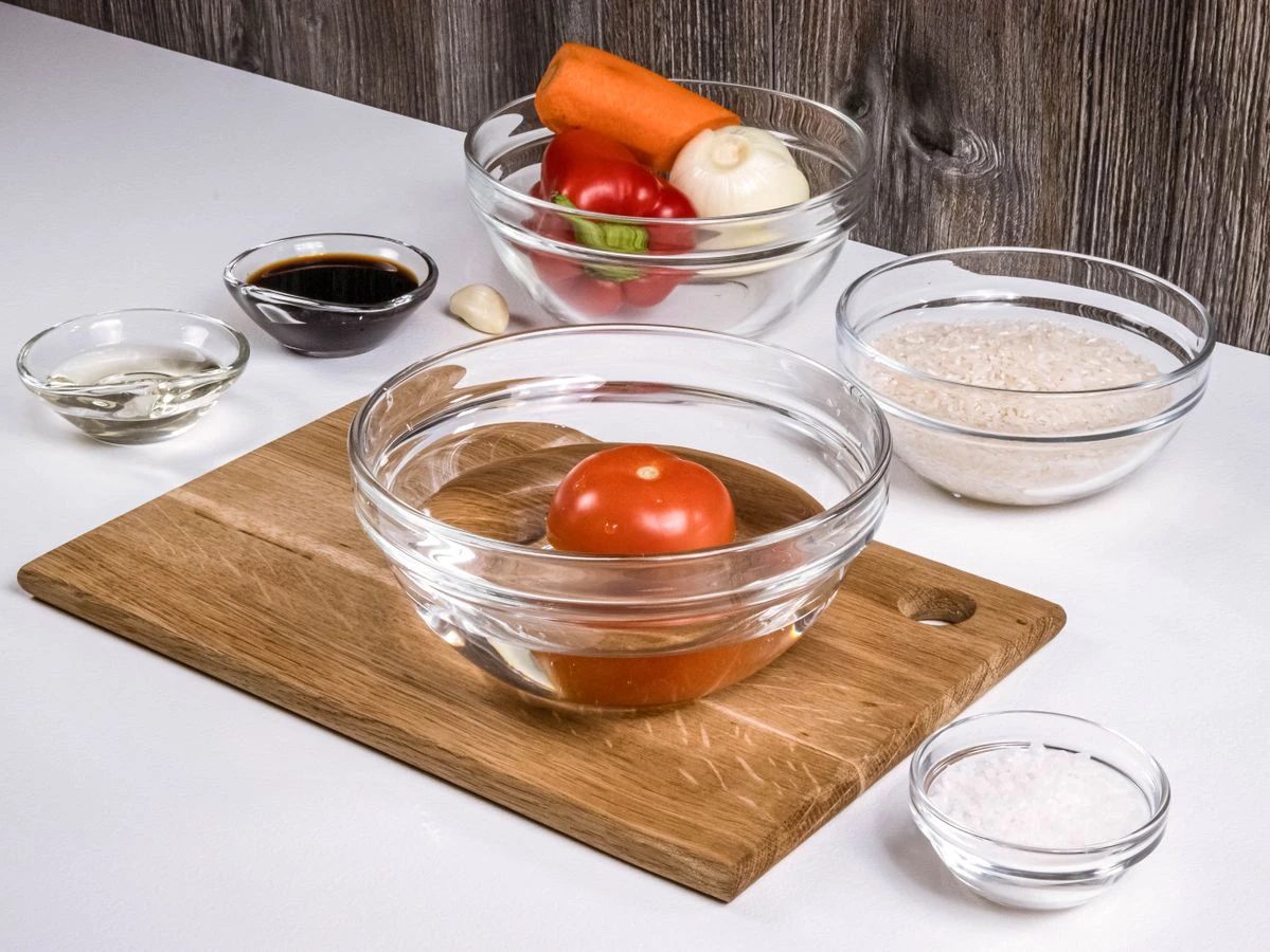 Шаг 1: Рис с овощами