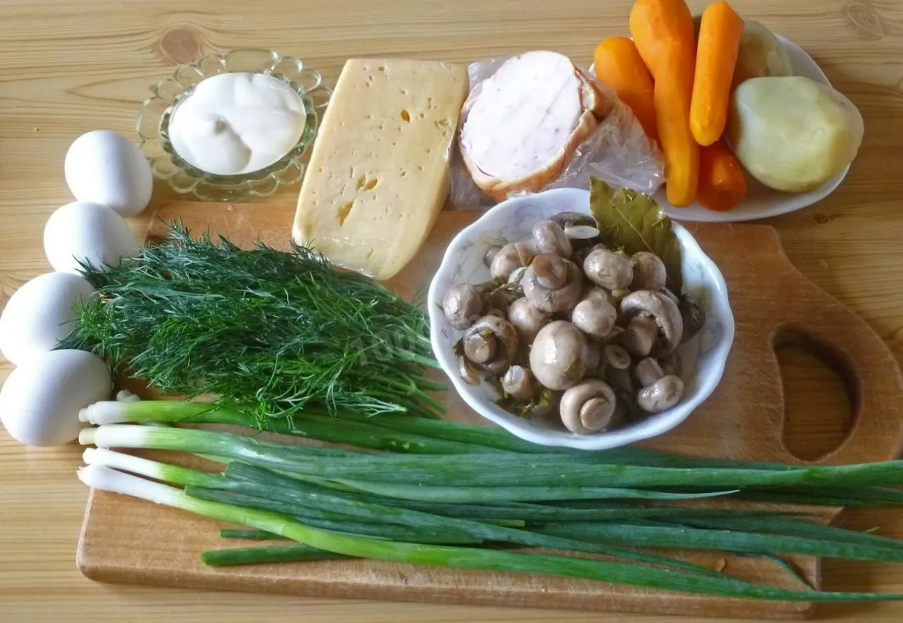 Салат Грибная полянка: шаг 1