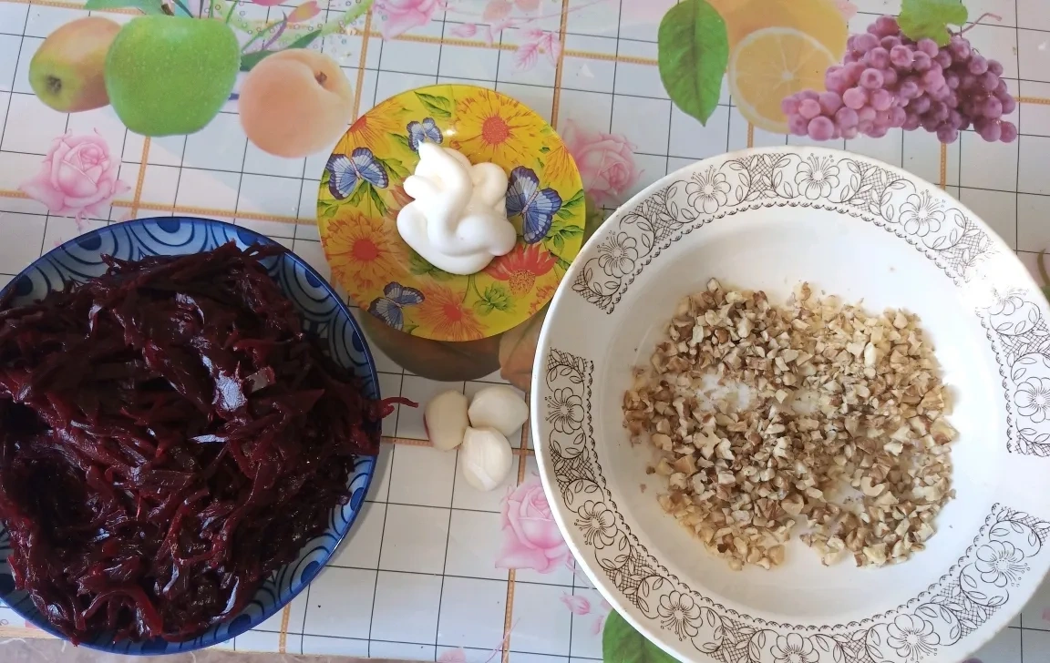 Салат Радуга вкуса: шаг 1