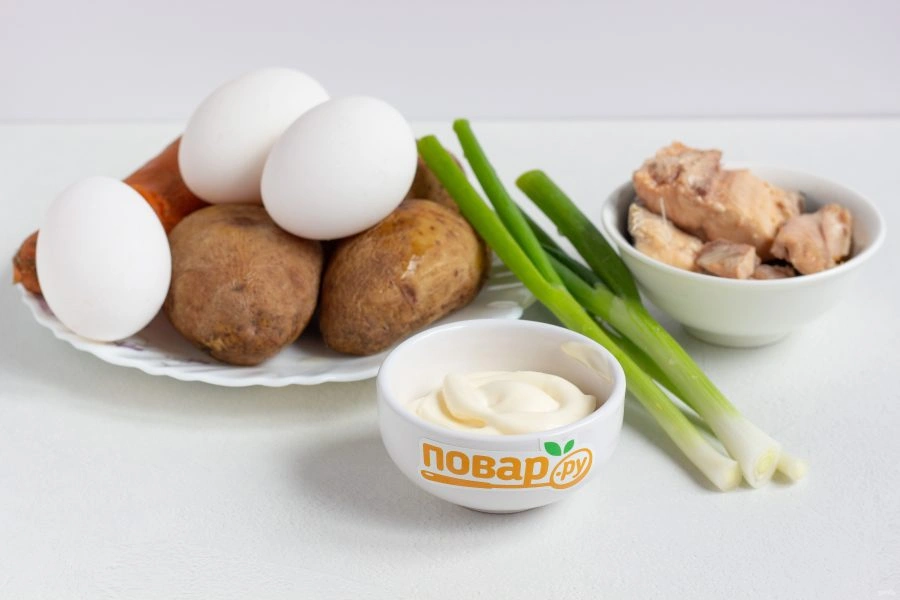 Шаг 1: Салат рулет мимоза на новый год 2026