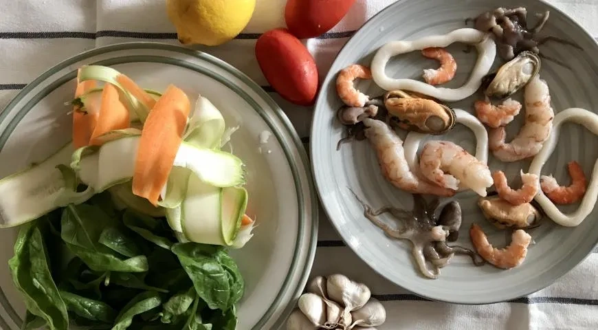 Салат с морепродуктами “Taormina”: шаг 1