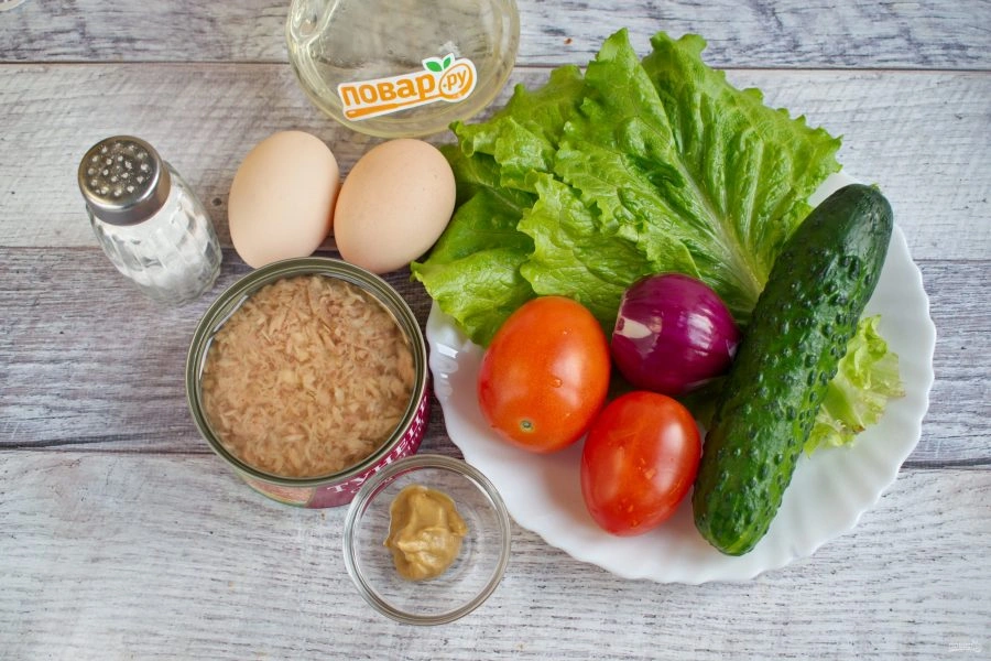 Шаг 1: Салат с тунцом