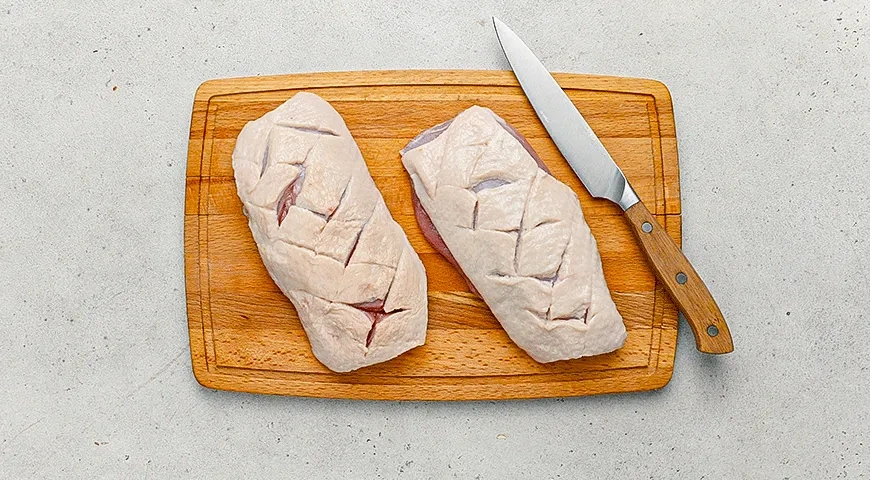 Салат с уткой и манго: шаг 1