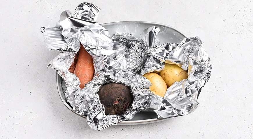 Салат «Вегетарианская шуба»: шаг 1