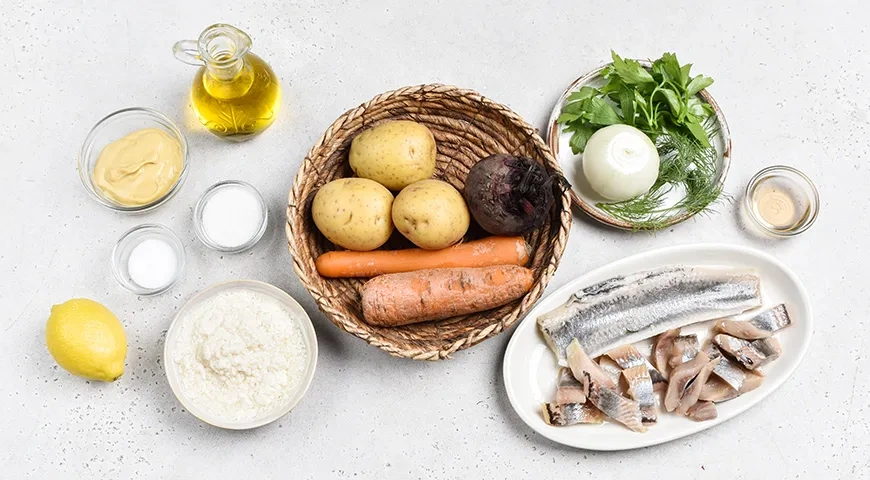 Селедка под шубой постная: шаг 1