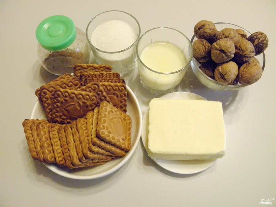 Шаг 1: Шоколад ная колбаса из печенья