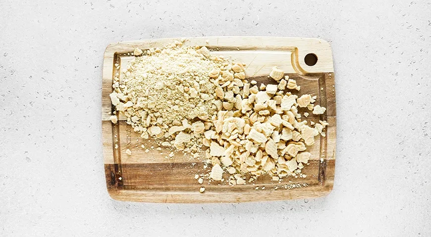 Шоколадная колбаса из печенья и какао: шаг 1