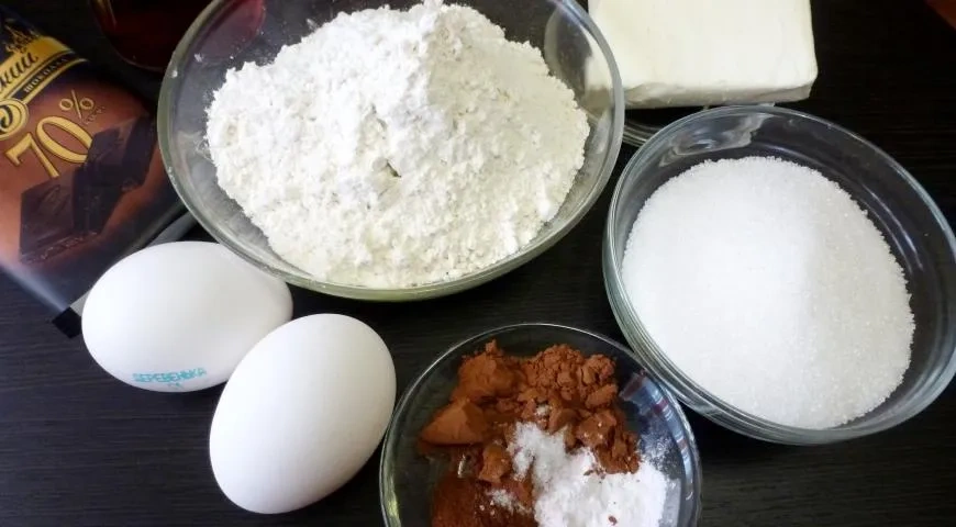 Шоколадный кекс с красным вином: шаг 1