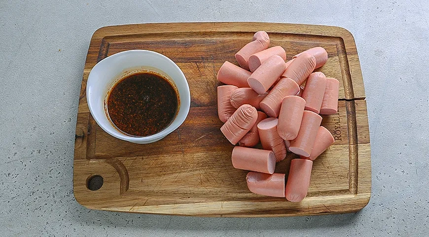 Спайси-сосиски: шаг 1