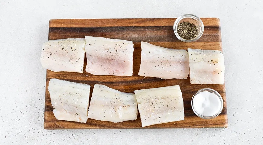 Судак в сметане: шаг 1