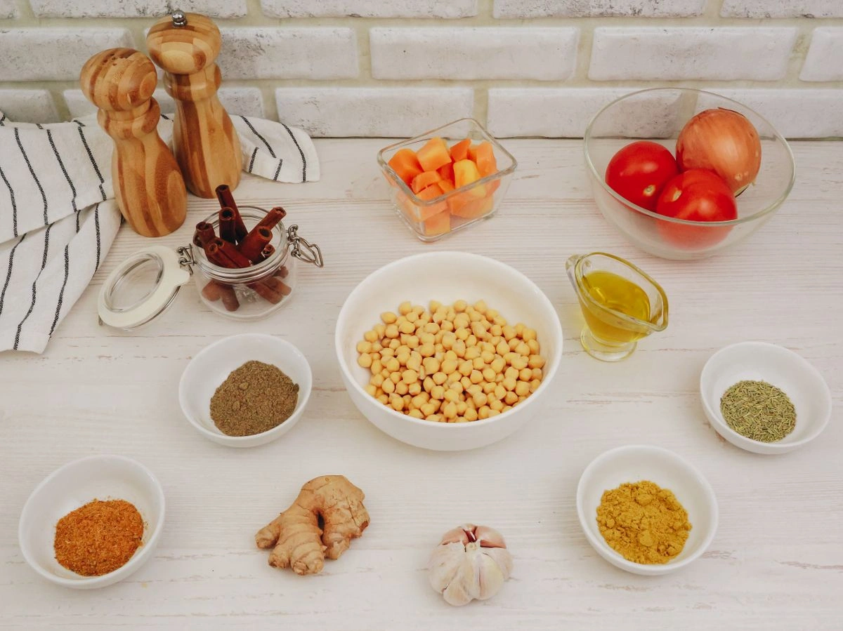 Шаг 1: Тыква с нутом