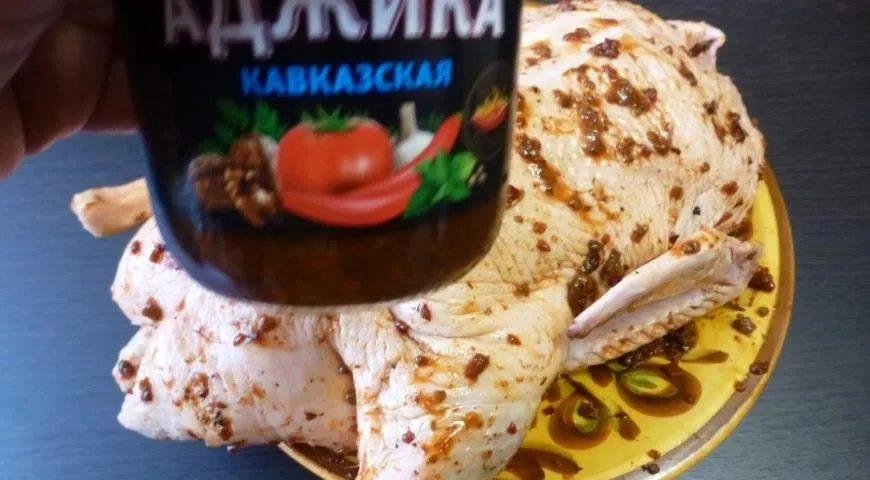 Утка, запеченная с апельсином, яблоком и брусникой: шаг 1