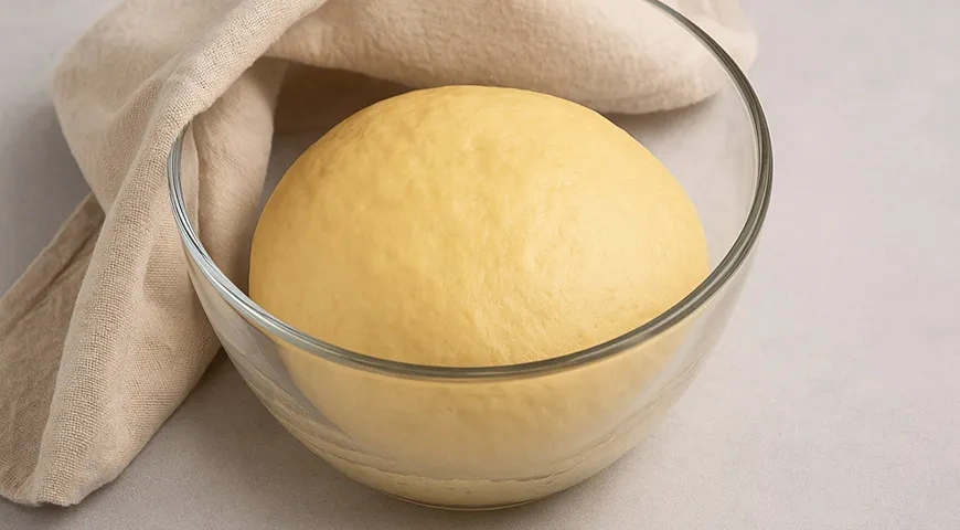 Вишневый пирог на дрожжевом тесте: шаг 1