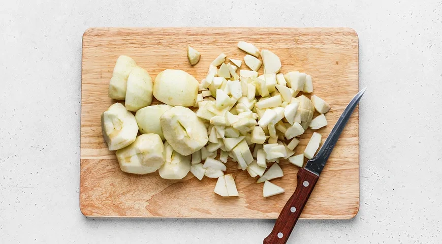 Яблочное повидло в духовке: шаг 1