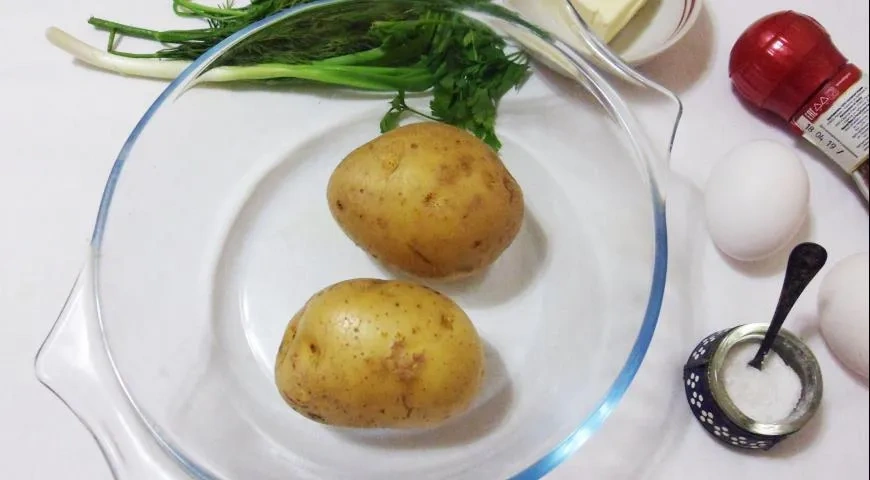 Запеченный картофель с яйцом-пашот: шаг 1