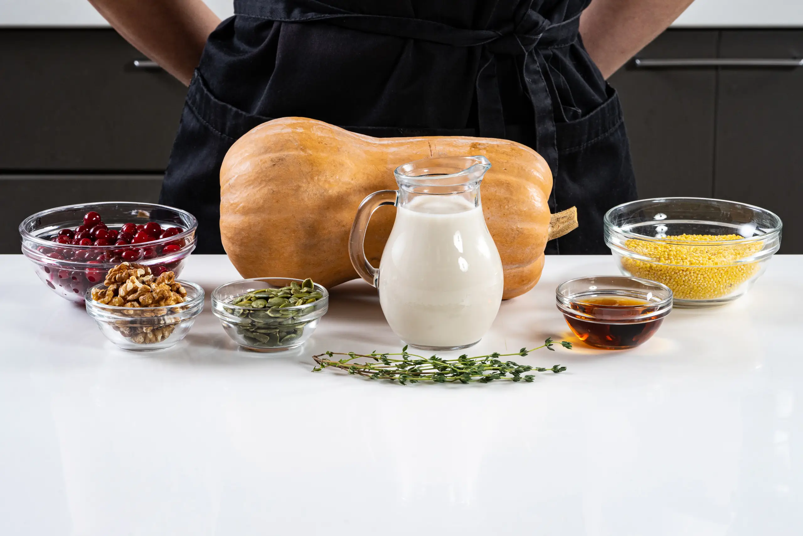 Шаг 1: Запеканка из тыквы с клюквой