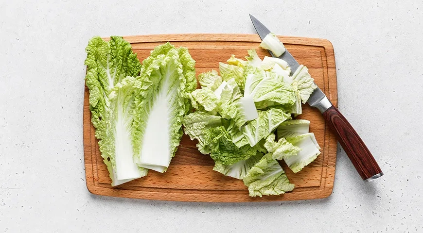 Жареная пекинская капуста: шаг 1