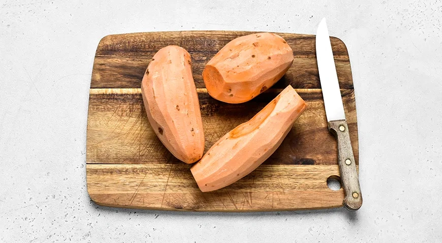 Жареный батат: шаг 1