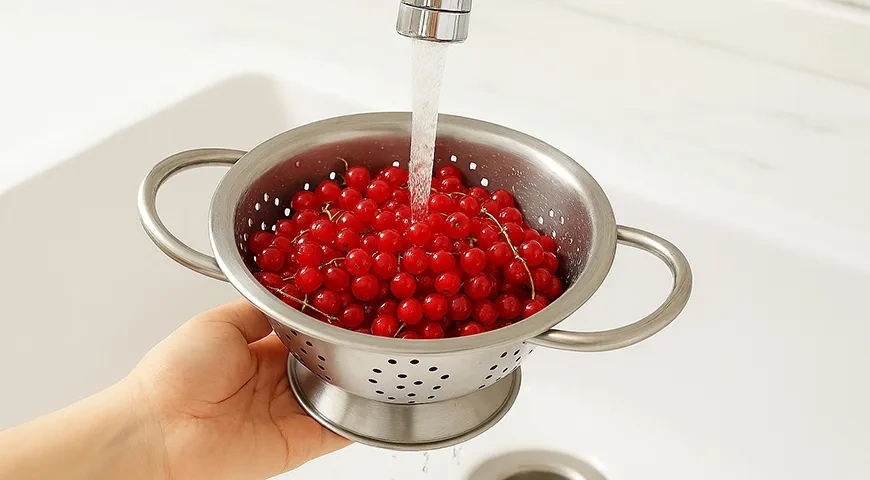 Желе-пятиминутка из красной смородины: шаг 1