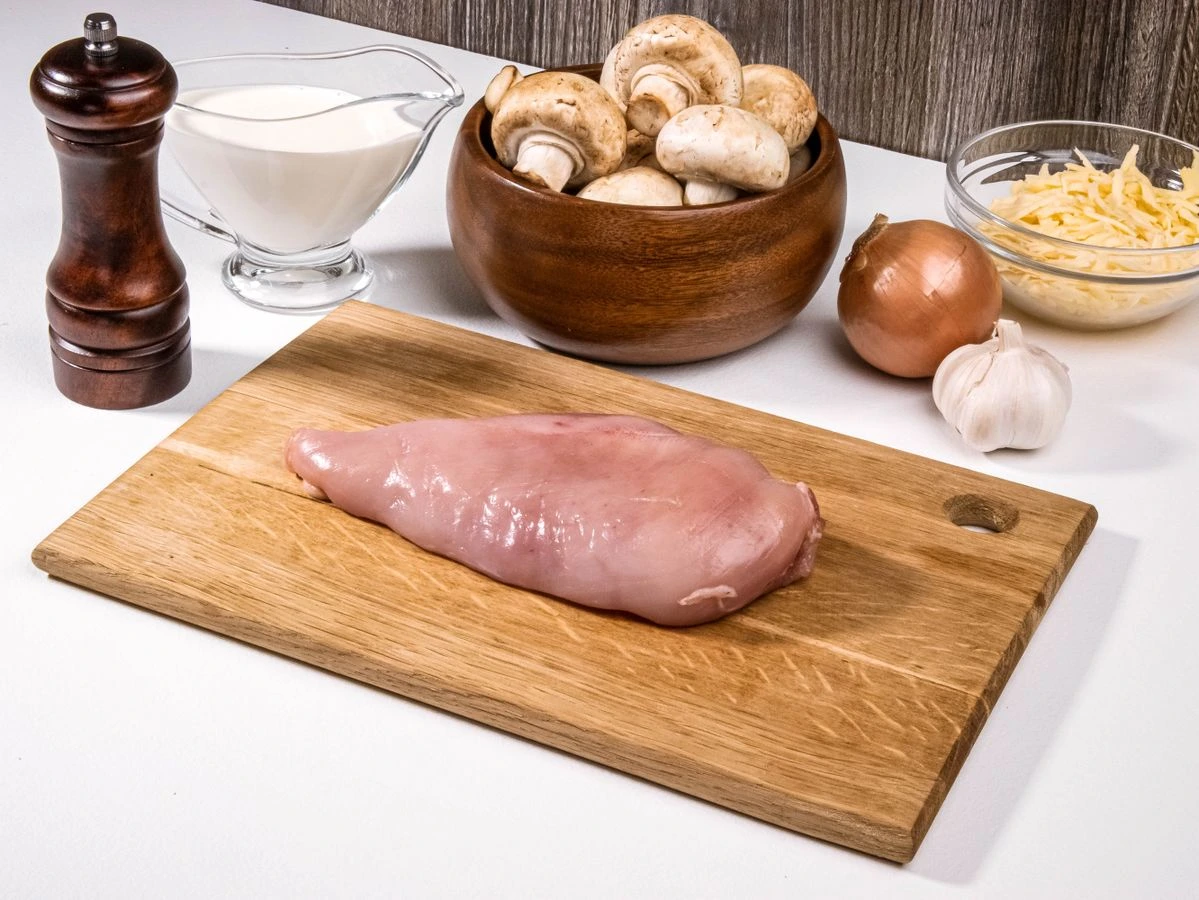 Шаг 1: Жюльен с курицей и грибами