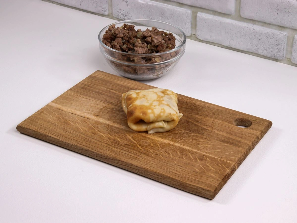 Шаг 10: Блинчики с мясом